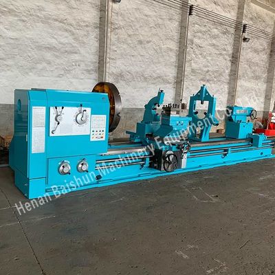 Máquina de torno de metal horizontal caja de engranajes de gran diámetro DRO de trabajo pesado