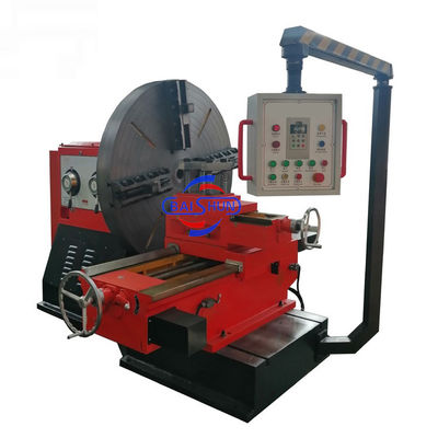Torno horizontal manual fácil de operar Torno grande orientado para el molde de neumáticos