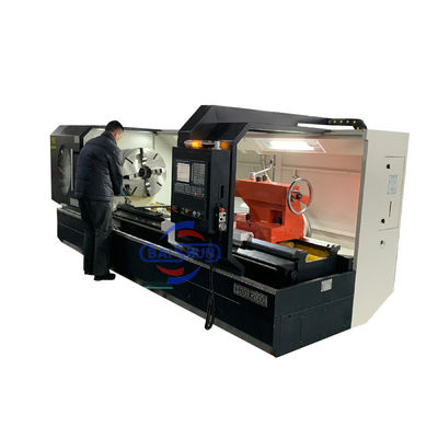 Máquina de corte de metal de corte por CNC horizontal con lecho plano