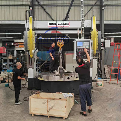 Máquina de torsión de doble columna de trabajo pesado vertical Cnc Wheel Machine Fanuc / Siemens Sistema de control