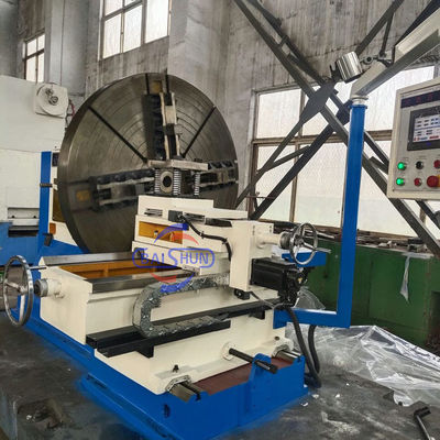 Tipo de flange de piso horizontal Torno de cara para el mecanizado de flanges metálicos