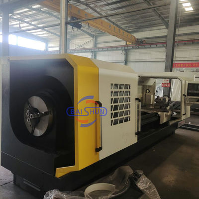 Trabajo pesado de doble mandíbula de aceite de campo de torneado de metales CNC Torno de roscado de tuberías