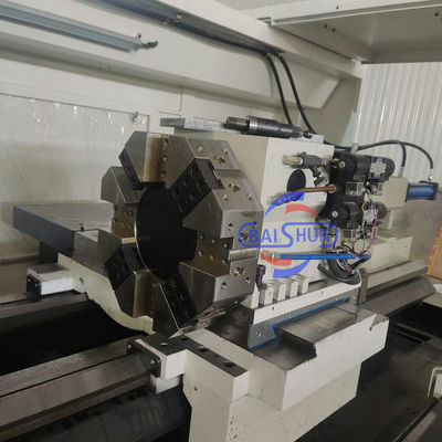 Máquina de corte de metal CNC económica Torno de roscado de tuberías con taladro de husillo grande
