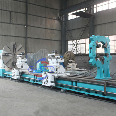 C61250 32T Máquina de torno horizontal convencional de carga para el eje de rodillo de mecanizado pesado