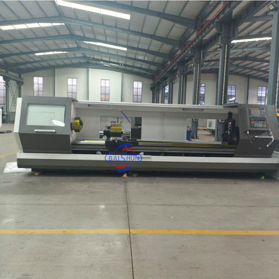 Torno CNC Horizontal de Servicio Pesado Tipo Plano para Trabajo en Metal